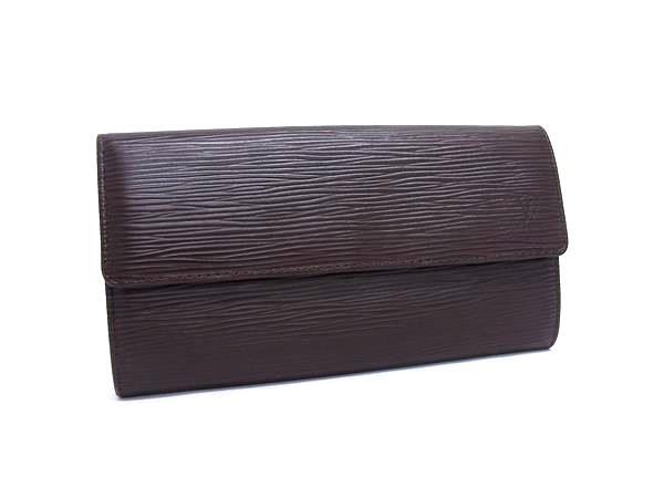 LOUIS VUITTON ルイヴィトン 財布 ポルトモネ カルトクレディ M6357D ブラウン エピ ユニセックス 二つ折り長財布 シルバー金具 美品