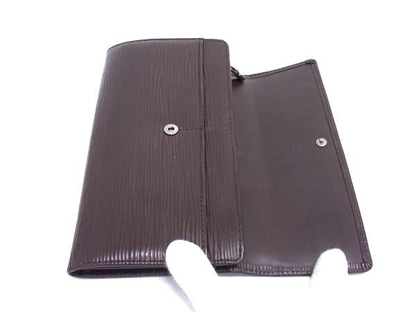 LOUIS VUITTON ルイヴィトン 財布 ポルトモネ カルトクレディ M6357D ブラウン エピ ユニセックス 二つ折り長財布 シルバー金具 美品