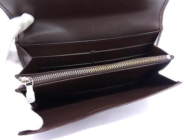LOUIS VUITTON ルイヴィトン 財布 ポルトモネ カルトクレディ M6357D ブラウン エピ ユニセックス 二つ折り長財布 シルバー金具 美品