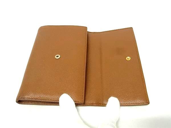 BVLGARI ブルガリ 財布 ブルガリブルガリ - ブラウン レザー レディース 三つ折り長財布 ゴールド金具