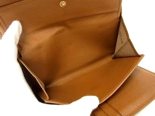 BVLGARI ブルガリ 財布 ブルガリブルガリ - ブラウン レザー レディース 三つ折り長財布 ゴールド金具