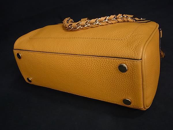 MICHAEL KORS マイケルコース ハンドバッグ WILLIAMSBURG ペブルドレザー ボウリング サッチェル スモール 30F3G6WS1L マスタードイエロー レザー レディース 2WAY 新品未使用展示品