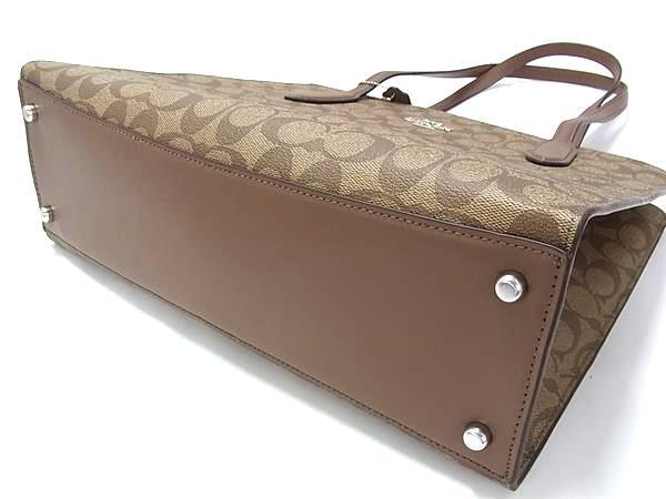 COACH コーチ ショルダーバッグ シグネチャー ニーナ キャリーオール トートバッグ CL399 ブラウン PVC レザー レディース 新古未使用展示品