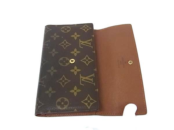 LOUIS VUITTON ルイヴィトン 財布 モノグラム ポルトトレゾール インターナショナル M61215 ブラウン PVC レザー ユニセックス 三つ折り 長財布