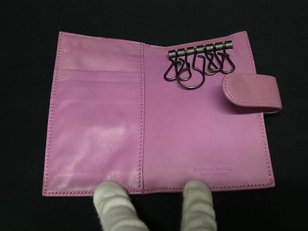 BOTTEGA VENETA ボッテガヴェネタ キーケース イントレチャート ピンクパープル レザー レディース 6連
