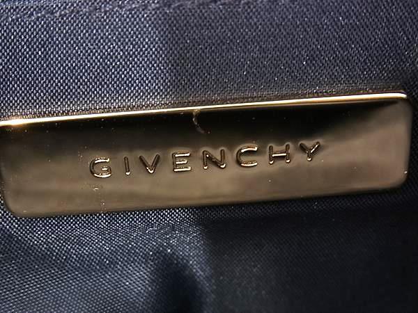 GIVENCHY ジバンシィ ショルダーバッグ ブラック グレー キャンバス×レザー レディース ロゴ柄 タッセル ゴールド金具 超美品