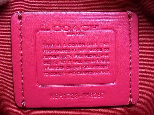 COACH コーチ ショルダーバッグ シグネチャー F58297 ブラウン ピンク PVC レザー レディース 新古未使用展示品