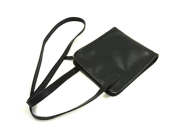 BVLGARI ブルガリ ショルダーバッグ ブラック レザー ユニセックス シルバー金具