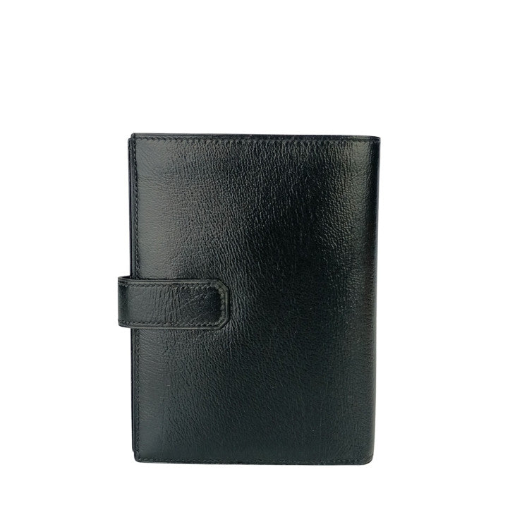 HERMES エルメス 二つ折り財布 ジュラ2 ブラック レザー ユニセックス 超美品