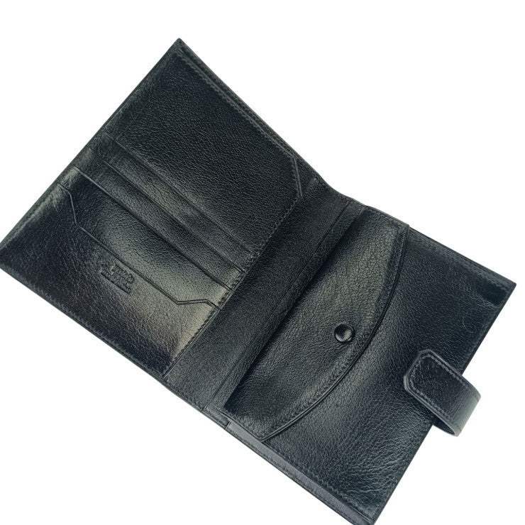 HERMES エルメス 二つ折り財布 ジュラ2 ブラック レザー ユニセックス 超美品