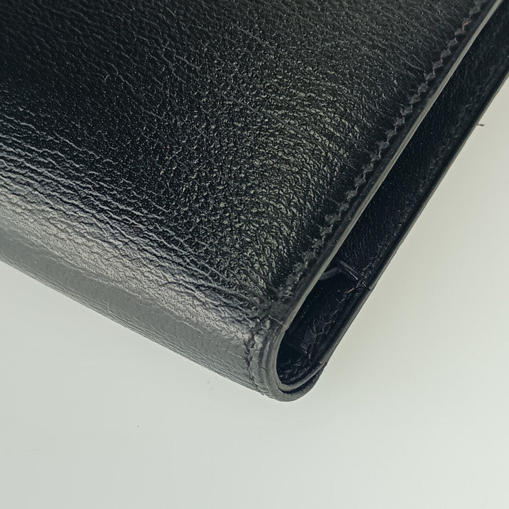 HERMES エルメス 二つ折り財布 ジュラ2 ブラック レザー ユニセックス 超美品