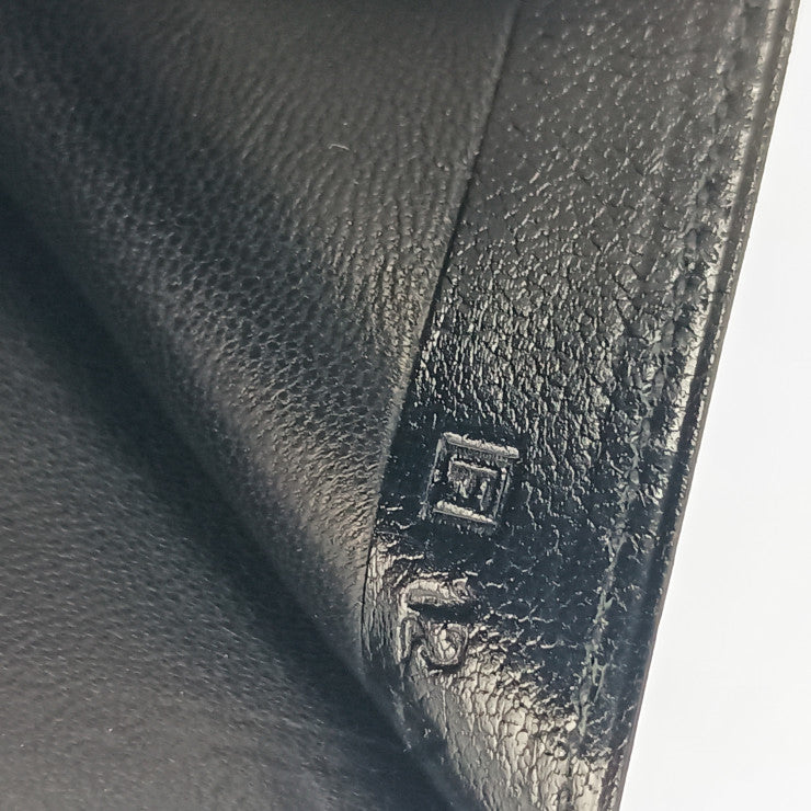 HERMES エルメス 二つ折り財布 ジュラ2 ブラック レザー ユニセックス 超美品