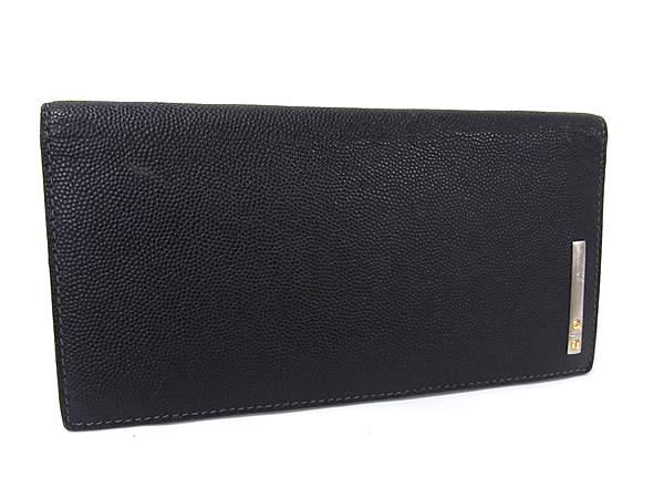 Cartier カルティエ 財布 サントス ブラック レザー メンズ 二つ折り 長財布 美品