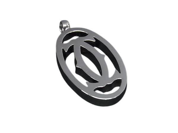 Cartier カルティエ チャーム 2C シルバー メタル ユニセックス ネックレストップ ペンダントトップ 美品