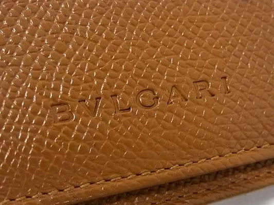 BVLGARI ブルガリ カードケース クラシコ 20357 ブラウン レザー ユニセックス 名刺入れ 美品
