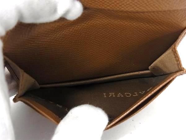 BVLGARI ブルガリ カードケース クラシコ 20357 ブラウン レザー ユニセックス 名刺入れ 美品