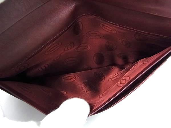 Cartier カルティエ 財布 マストライン ボルドー レザー メンズ 二つ折り 長財布