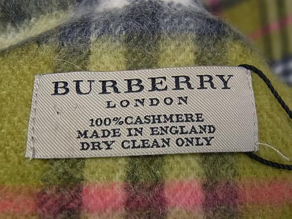 BURBERRY バーバリー マフラー ノバチェック ライトグリーン マルチカラー カシミヤ100％ ユニセックス 新品未使用展示品