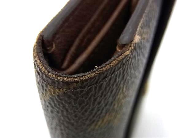 LOUIS VUITTON ルイヴィトン 財布 モノグラム ポルトトレゾール エテュイ パピエ M61202 ブラウン PVC レザー レディース 三つ折り 財布