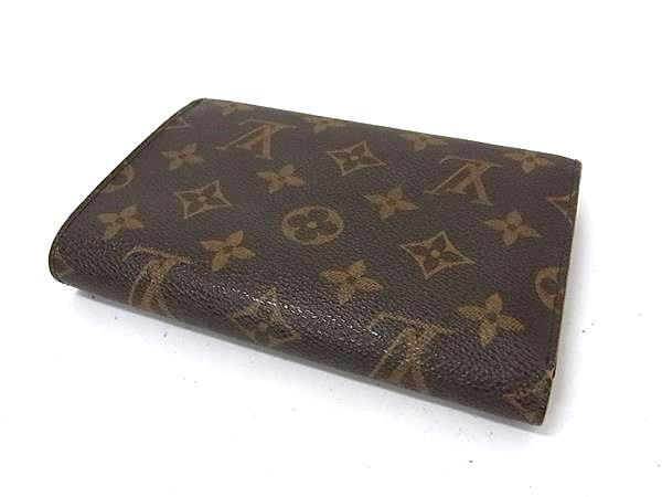 LOUIS VUITTON ルイヴィトン 財布 モノグラム ポルトトレゾール エテュイ パピエ M61202 ブラウン PVC レザー レディース 三つ折り 財布
