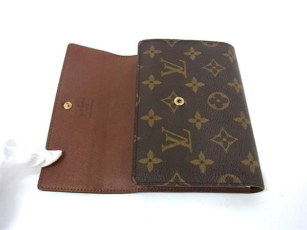 LOUIS VUITTON ルイヴィトン 財布 モノグラム ポルトトレゾール エテュイ パピエ M61202 ブラウン PVC レザー レディース 三つ折り 財布