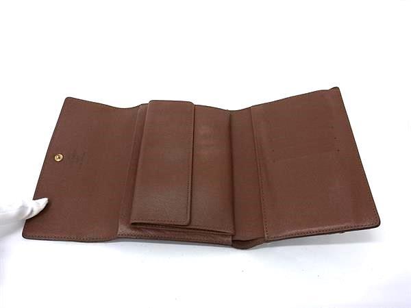 LOUIS VUITTON ルイヴィトン 財布 モノグラム ポルトトレゾール エテュイ パピエ M61202 ブラウン PVC レザー レディース 三つ折り 財布