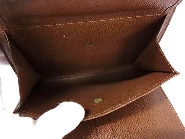 LOUIS VUITTON ルイヴィトン 財布 モノグラム ポルトトレゾール エテュイ パピエ M61202 ブラウン PVC レザー レディース 三つ折り 財布