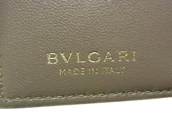 BVLGARI ブルガリ カードケース セルペンティ 293693 ベージュ レザー レディース 美品