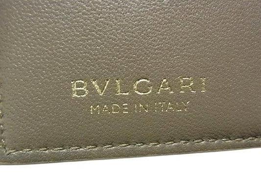BVLGARI ブルガリ カードケース セルペンティ 293693 ベージュ レザー レディース 美品