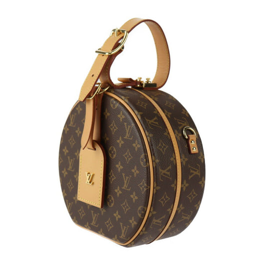 新古未使用展示品 LOUIS VUITTON ルイ ヴィトン プティット ボワット シャポー ショルダーバッグ M43514 モノグラムキャンバス レザー ブラウン ゴールド金具 クロスボディバッグ ビトン