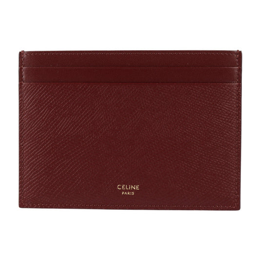 超美品 CELINE セリーヌ マルチファンクション カードホルダー カードケース 10B763BFP カーフレザー バーガンディ パスケース 名刺入れ