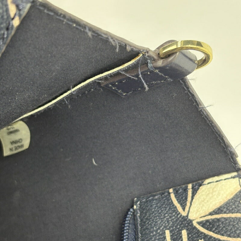 TORY BURCH トリーバーチ トートバッグ 2WAYバッグ 10005607 ネイビー系 マルチカラー ゴールド金具 PVC レザー レディース ショルダーバッグ ボタニカルモチーフプリント