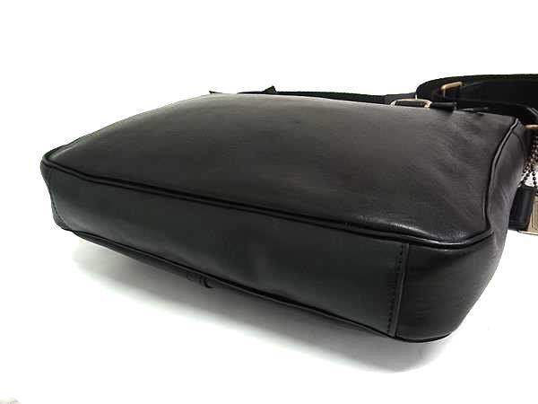 美品 COACH コーチ ショルダーバッグ ブリーカー レザー フィールド バッグ 70488 ブラック レザー メンズ オールレザー