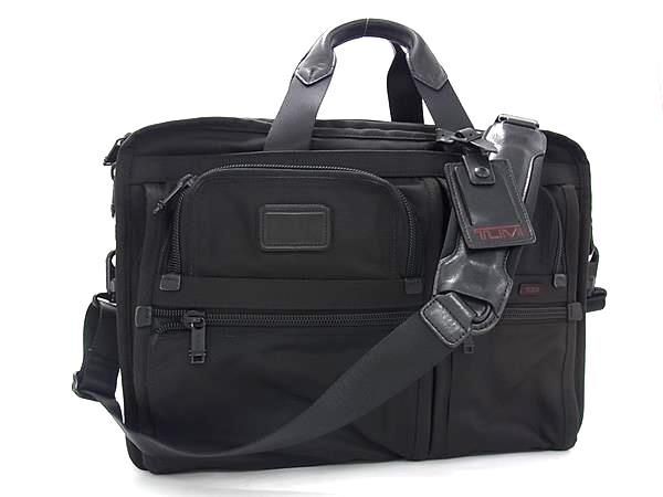 美品 TUMI トゥミ ビジネスバッグ ラージ エクスパンダブル オーガナイザー ブリーフケース 26160DH ブラック ナイロン メンズ 2WAY ショルダーバッグ
