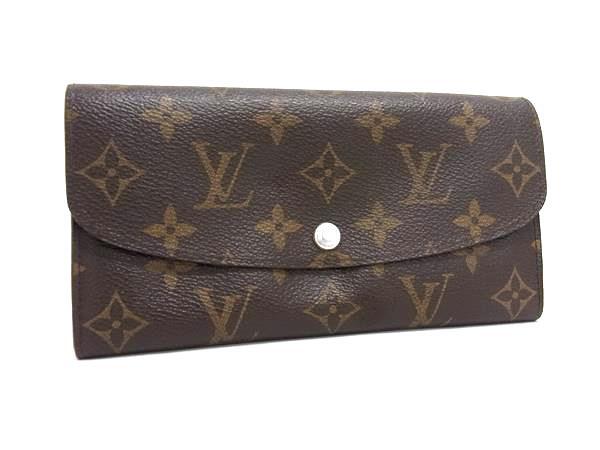 LOUIS VUITTON ルイ ヴィトン 長財布 モノグラム ポルトフォイユ エミリー M60137 マロン ヴェール PVC レザー レディース フラップ