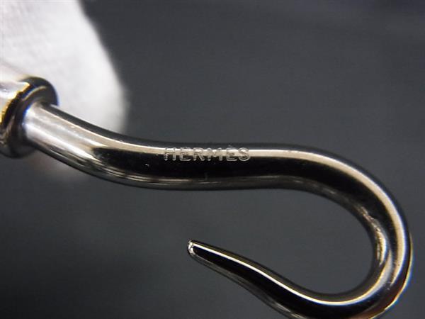 美品 HERMES エルメス チョーカー ジャンボ チョーカー - ブラウン系 オレンジ系 シルバー金具 レザー ユニセックス 2重 ブレスレット 編み込み