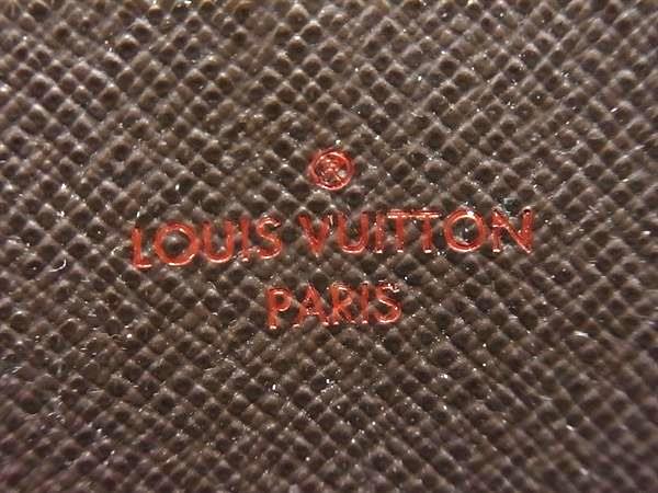 LOUIS VUITTON ルイ ヴィトン 長財布 ダミエ ジッピー ウォレット N60015 エベヌ ゴールド金具 PVC レザー ユニセックス ラウンドファスナー