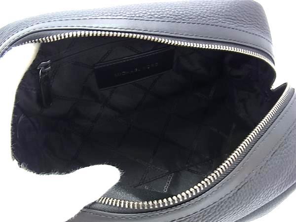 新古未使用展示品 MICHAEL KORS マイケルコース セカンドバッグ ハドソン トラベルポーチ 33F4LHDV1L ブラック レザー メンズ クラッチバッグ