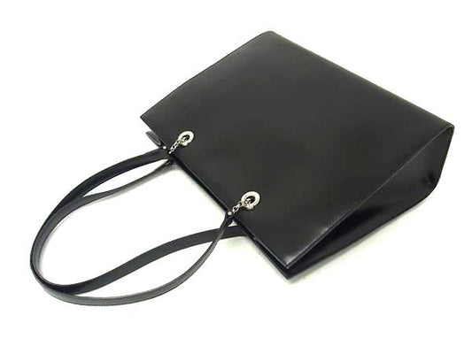 美品 Cartier カルティエ トートバッグ パンテール ショルダートート L100360 ブラック シルバー金具 レザー レディース