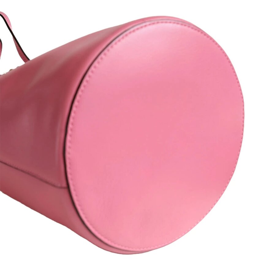 J＆M DAVIDSON ジェイアンドエムデヴィッドソン ハンドバッグ ミニデイジー ウィズスタッズ バケットバッグ 1428N ピンク カーフレザー レディース シルバー金具 新古未使用展示品