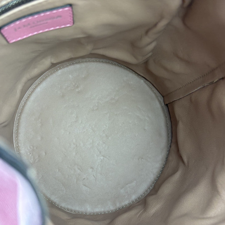 J＆M DAVIDSON ジェイアンドエムデヴィッドソン ハンドバッグ ミニデイジー ウィズスタッズ バケットバッグ 1428N ピンク カーフレザー レディース シルバー金具 新古未使用展示品