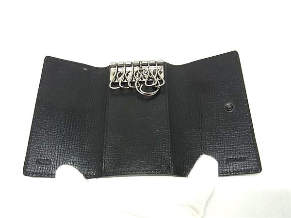 FENDI フェンディ キーケース ズッカ 8AP079 ブラック系 PVC レザー ユニセックス 6連 美品