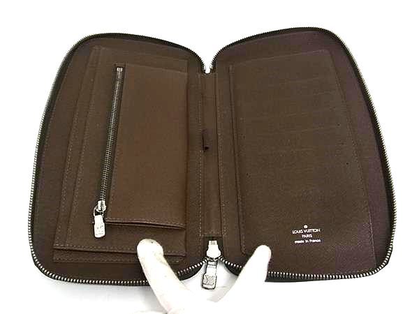 LOUIS VUITTON ルイヴィトン 財布 オーガナイザー アトール M30658 グリズリ タイガ メンズ トラベルケース マルチケース 美品