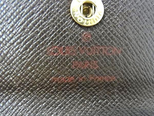 LOUIS VUITTON ルイヴィトン コインケース ダミエ ラドロー N62925 エベヌ PVC レザー ユニセックス ゴールド金具 美品