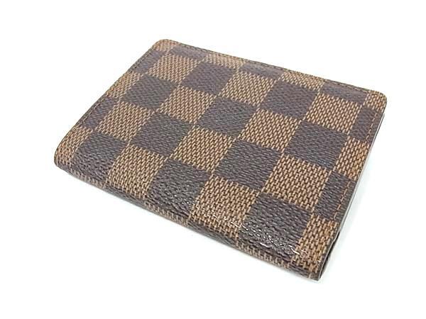 LOUIS VUITTON ルイヴィトン コインケース ダミエ ラドロー N62925 エベヌ PVC レザー ユニセックス ゴールド金具 美品
