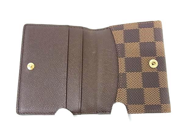 LOUIS VUITTON ルイヴィトン コインケース ダミエ ラドロー N62925 エベヌ PVC レザー ユニセックス ゴールド金具 美品