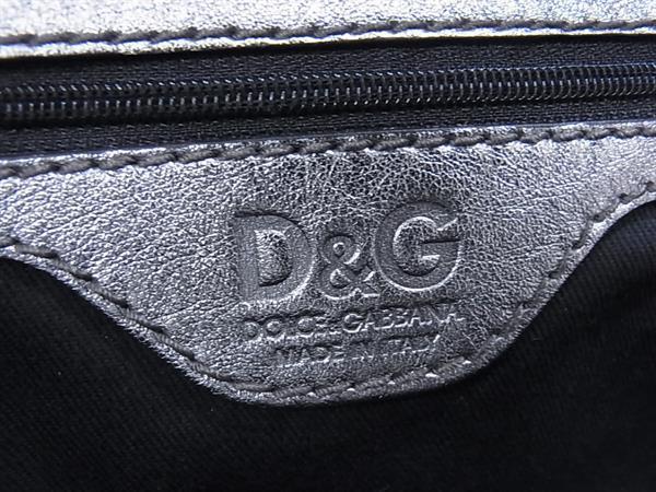 DOLCE＆GABBANA ドルチェ&ガッバーナ ハンドバッグ DB0417 シルバー レザー レディース 2WAY キルティング シルバー金具 美品