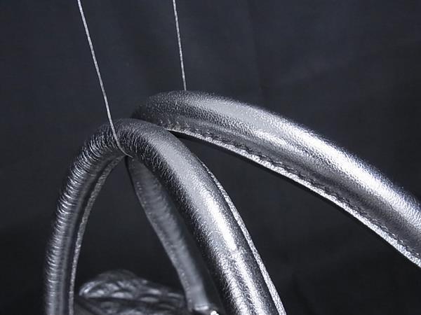 DOLCE＆GABBANA ドルチェ&ガッバーナ ハンドバッグ DB0417 シルバー レザー レディース 2WAY キルティング シルバー金具 美品