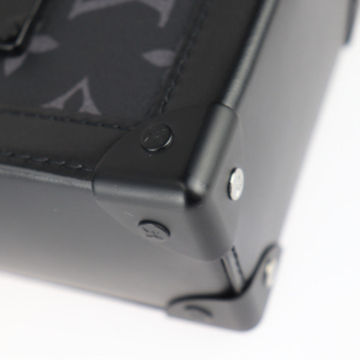 美品 LOUIS VUITTON ルイ ヴィトン ヴェルティカル トランク・ウェアラブル ウォレット ショルダーバッグ M82077 レザー ブラック グレー クロスボディバッグ ポシェット