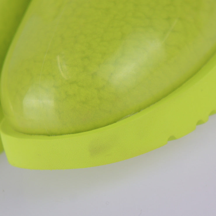 新品未使用展示品 UGG アグ CLASSIC CLEAR MINI クラッシック クリア ミニ レインシューズ 1113190 表記サイズ UK6・EU39・US8 ポリエステル / 熱可塑性ポリウレタン × 天然ウール SLFR イエロー系 レインブーツ 雨靴 ボア 参考サイズ25cm